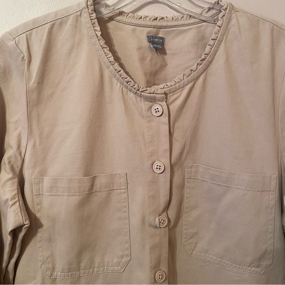 Aerie Cream Utility Jumpsuit – Size M – Button Front / Drawstring Waist - EUC - Picture 4 of 7